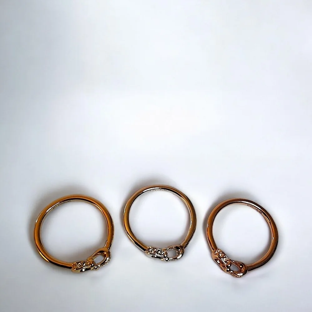 Coach Signature Turnlock Ring Trio – Size 7